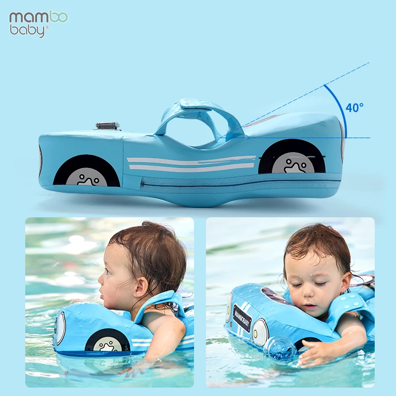 Mambobaby 2022 new design car toddler infant  waist baby float for swimming pool bathtub babyspa seashore