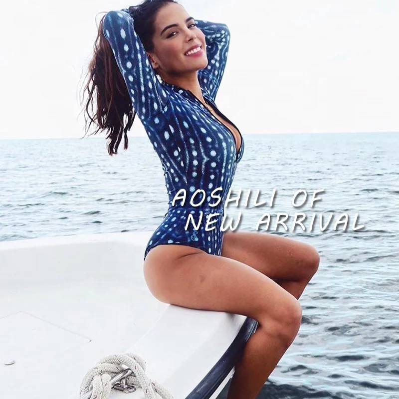 AOSHILI Top quality Wholesale custom sexy cheap surfsuit print long sleeves neoprene fabric OEM women wetsuit