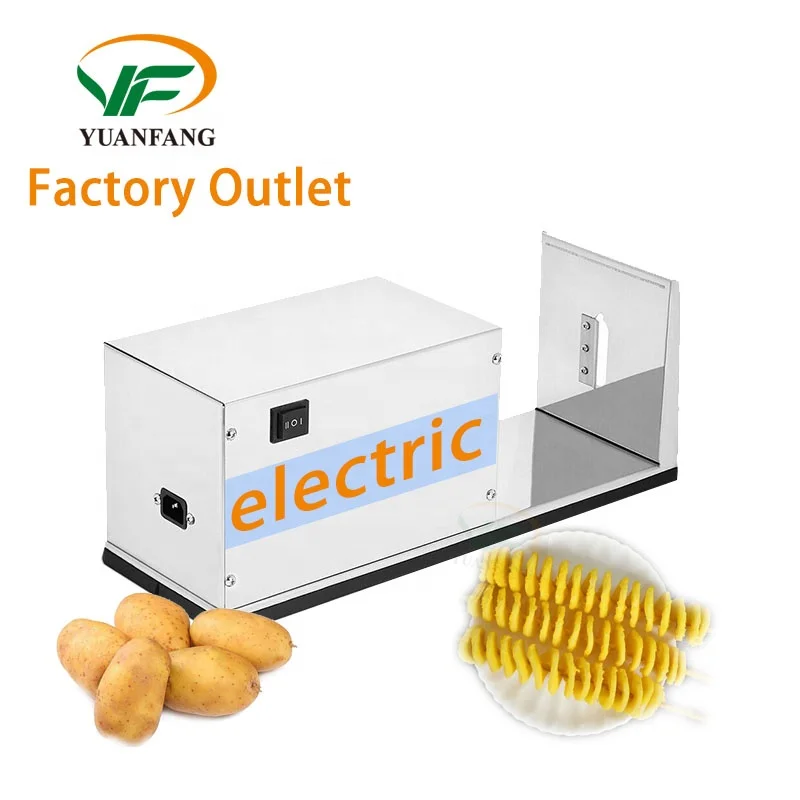 Factory outlet Electric Stainless Steel Spiral Potato Cutter Tornado Tower Fresh Chips Tornado Potato Tower cutter machine