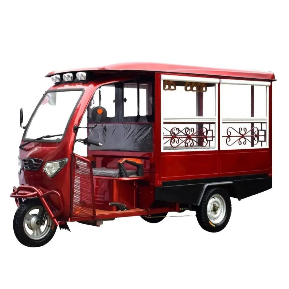 2000W 60V outdoor sightseeing travel touring closed electric tricycle with seven passengers family shopping vehicle tour car
