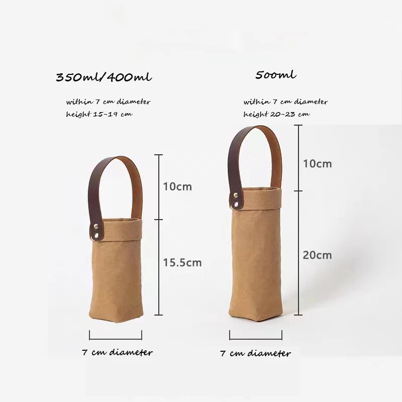 custom logo Drawstring Pouches Ornaments Wedding Christmas Bag Water Bottle Suede Insulated cup sleeve for Bottle Holder