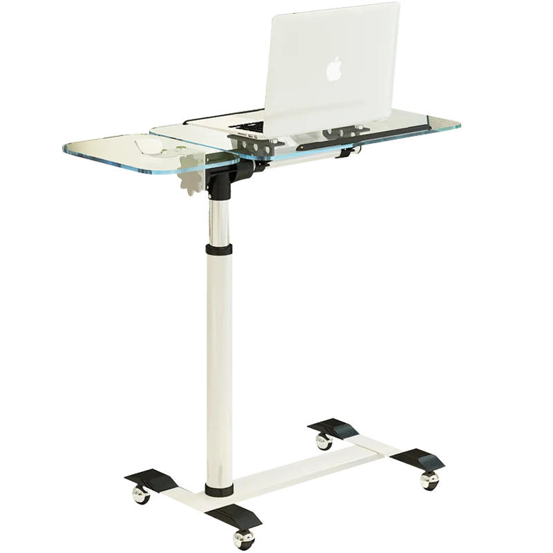 Wooden laptop portable wheel table overbed tray for bed couch