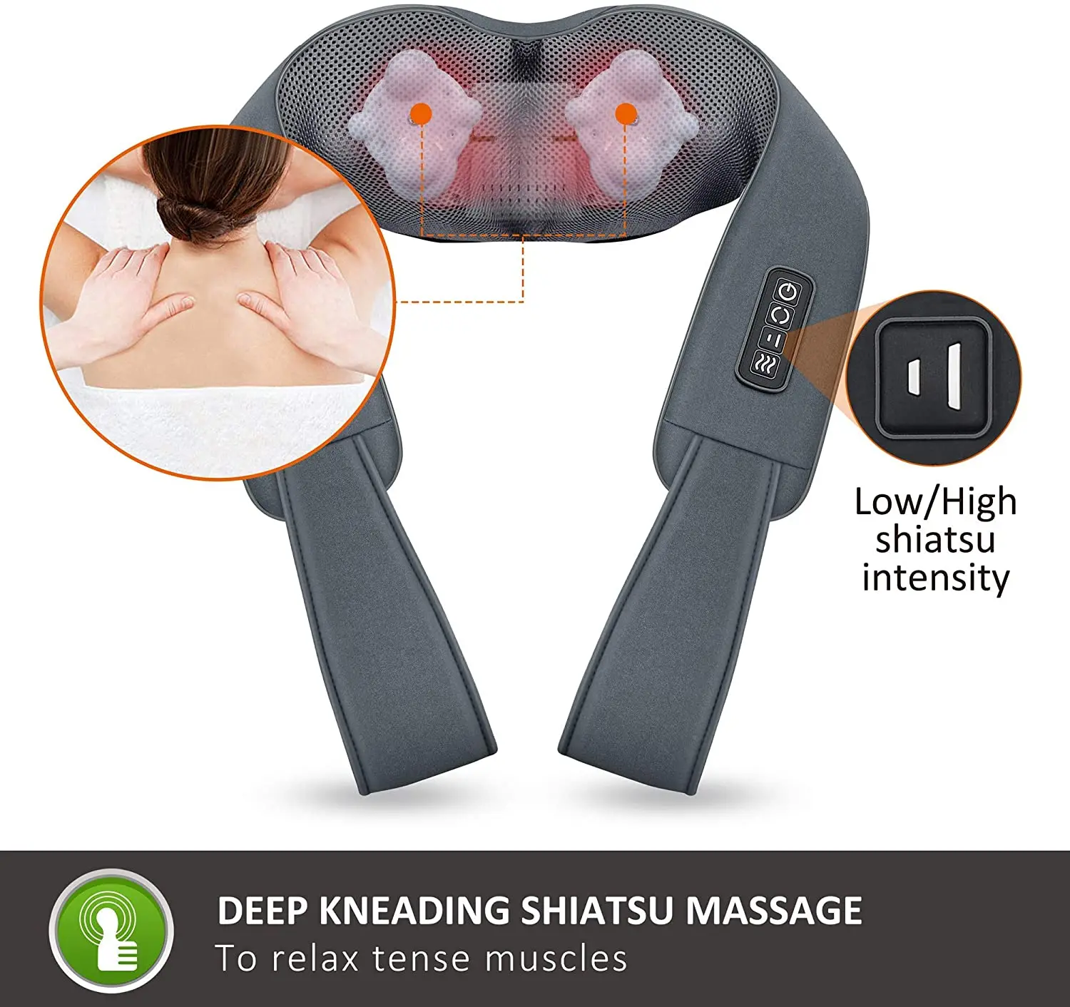 hyperic cervical shoulder blade massage pain relief relaxer with heating for shoulders elbows knee joints leg