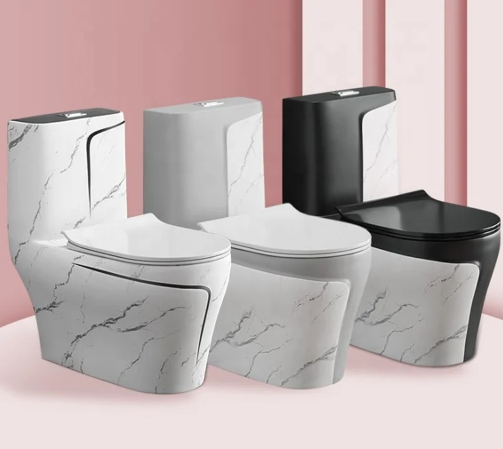 PATE hotel dubai bathroom floor mounted wc ceramic luxury floor freestanding carrara MARBLE grey toilet