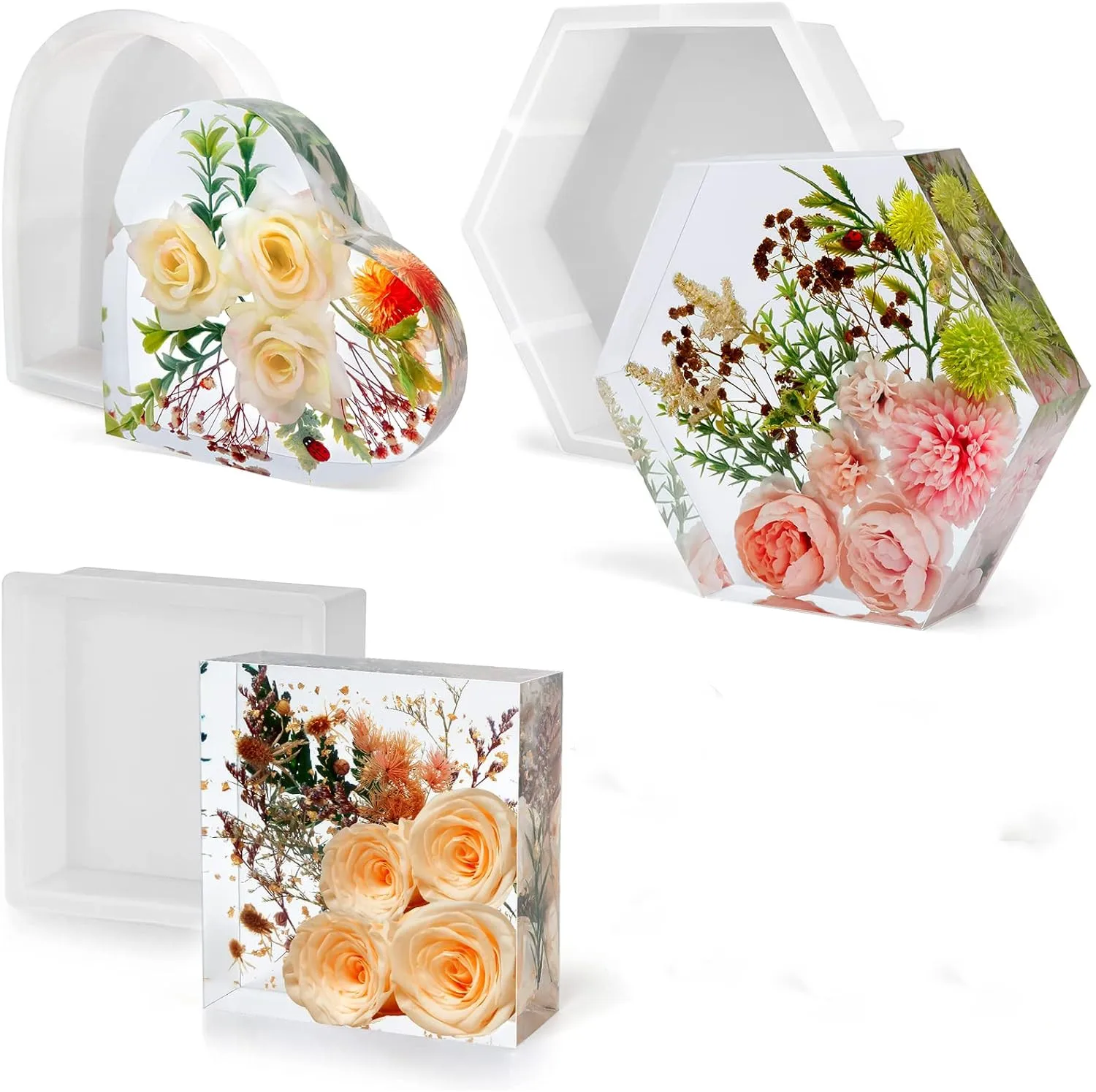 5 форм из смолы силиконовые эпоксидная смола