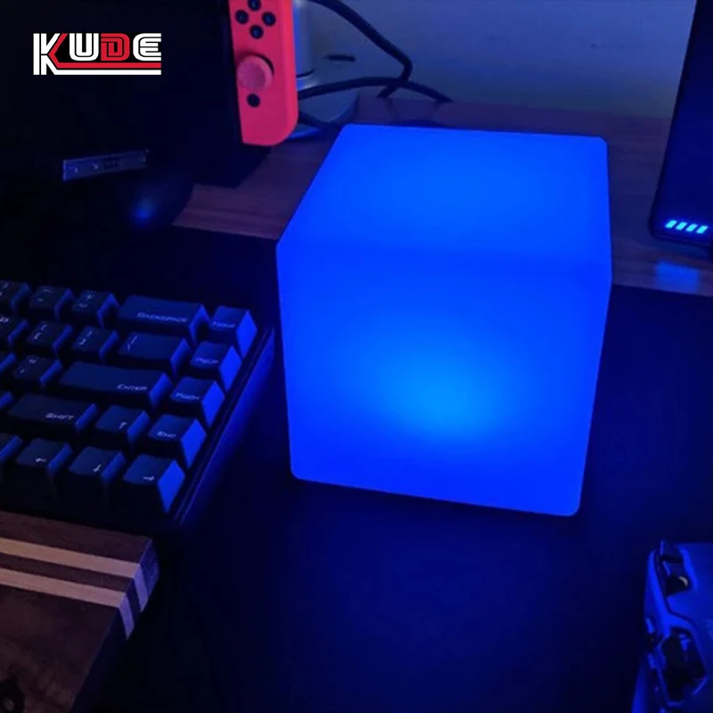 Магический 3D 16 цветов RGB светодиодный барный кубический стул для