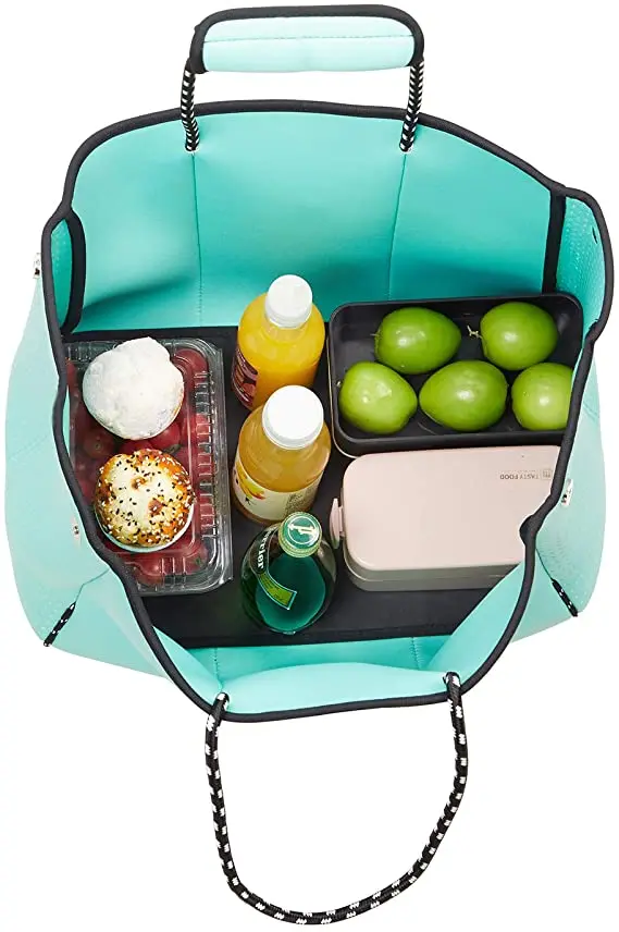 Многофункциональная большая модная Неопреновая женская сумка с перфорацией, летняя пляжная сумка, неопреновая сумка-тоут