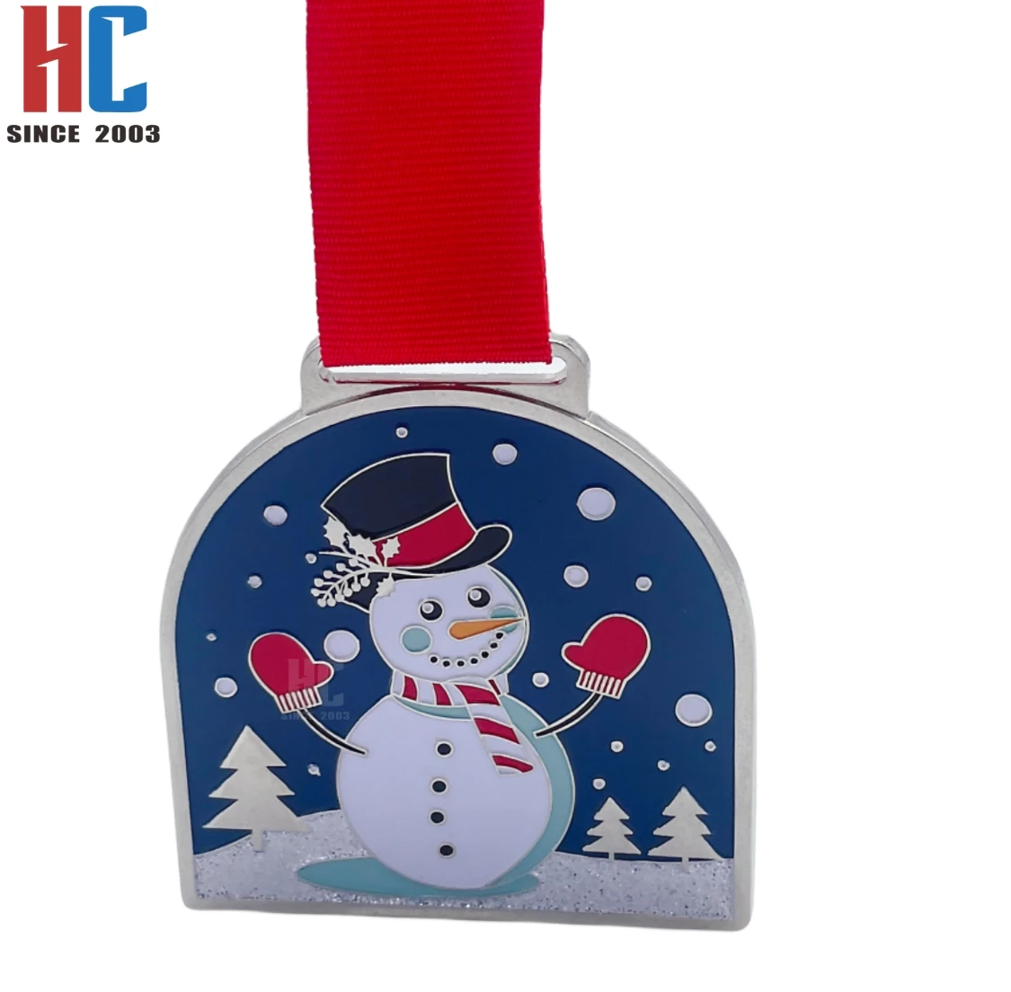 20 Years Factory Custom Christmas Festival Marathon Glitter award Medals For Winner