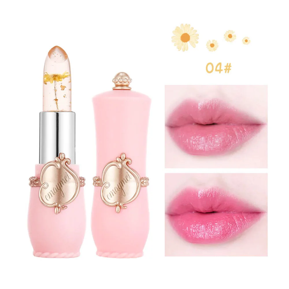 Flower nude matte lipstick transparent lip balm discolor lip stick rossetto opaco nudo waterproof jelly crystal lipstick
