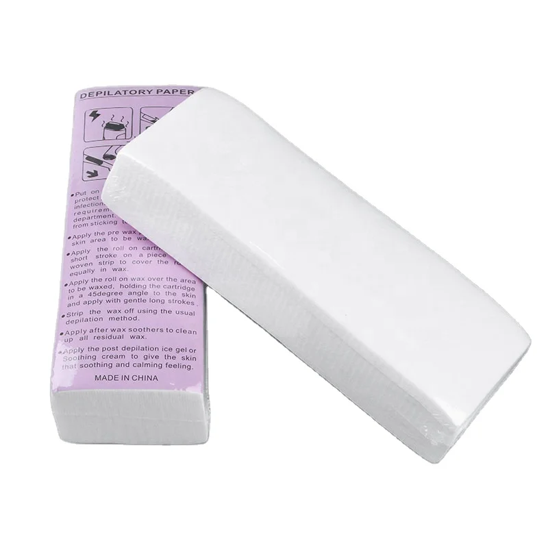 Non-woven women wax strip hair removal facial wax strips depilatory