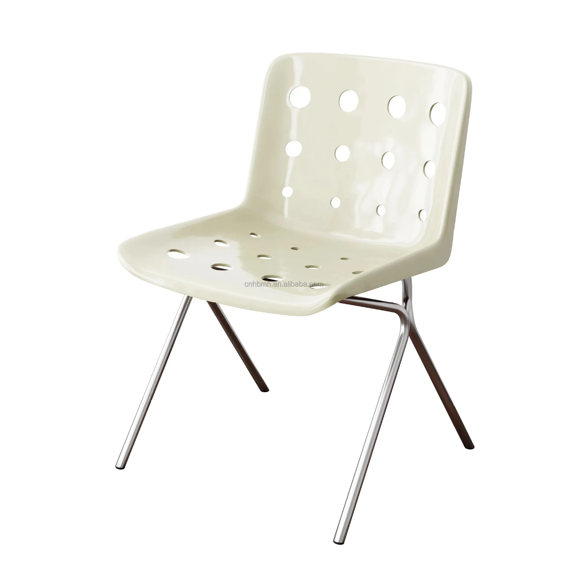 Korean style nordic High quality restaurant cafe bistro plastic chair stackable low price dining chairs