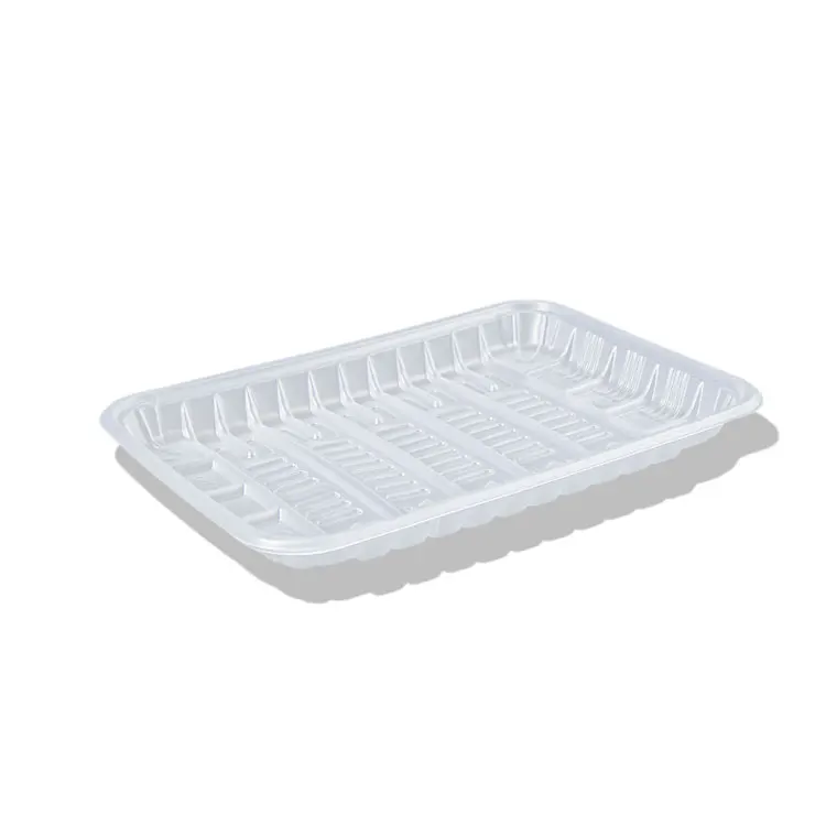 Eco-Friendly recyclable Plastic Packaging  plate Rectangular Disposable Biodegradable Food Tray  Food Waterproof Food Plate