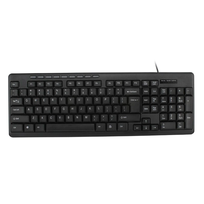 Computer Wired Keyboard 104 Keys Standard USB 2.0 PS2 Keyboard