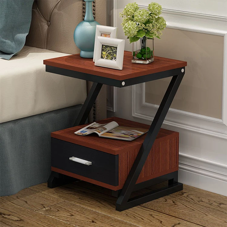 Multi Layer Simple Bedside Storage Modern Nightstand Side Table With Drawers For Bedroom