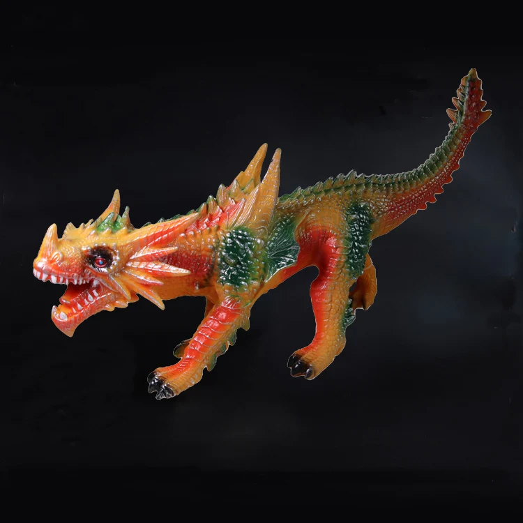 Hot-selling soft glue animal model realistic dinosaur ornaments PVC stuffed dinosaur toys