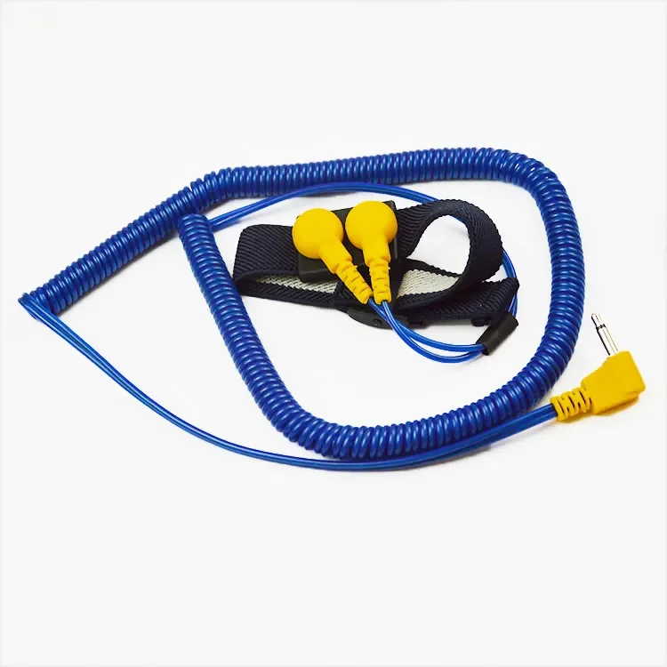 YP-M21 Conductive Knitted Band Dual Circuit Loop ESD Wrist strap With PU Cord/ESD Wrist Strap/Dual Loop Anti-Static Wrist Strap