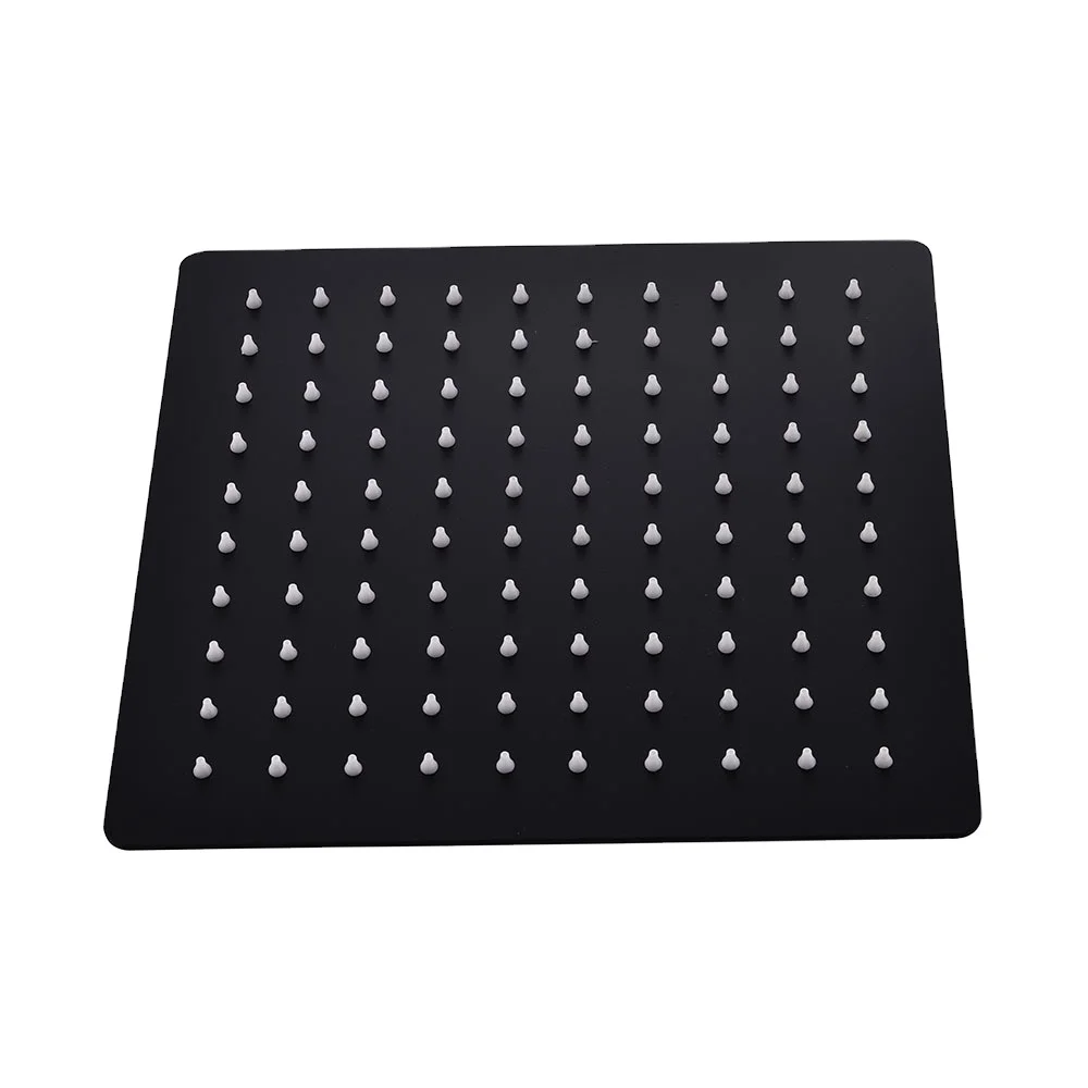 NES-QX79 201 Black stainless steel square shower top Spray shower head 8. inch
