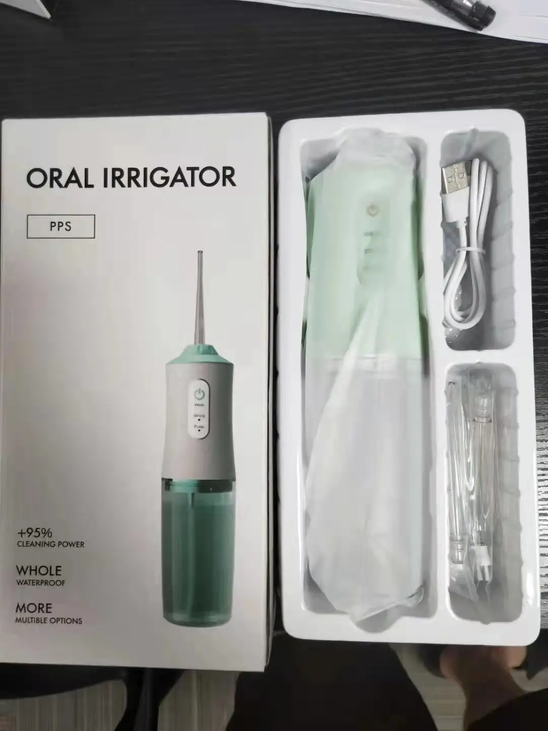 Portable rechargeable tooth cleaner rotatable usb cordless dental oral irrigator water flosser