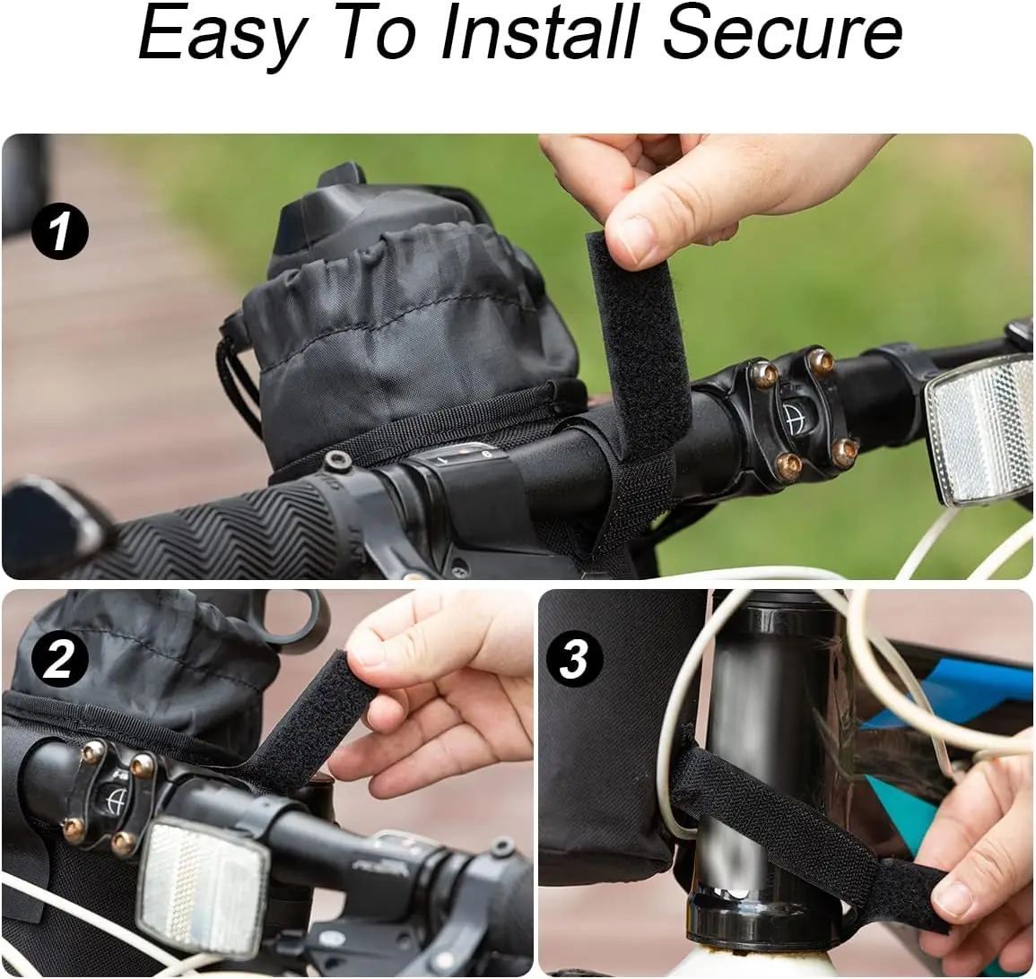 Bike Water Bottle Holder Bag Bicycle Bottle Holders with Phone Pocket Mountain Bike Handlebar Drink Container