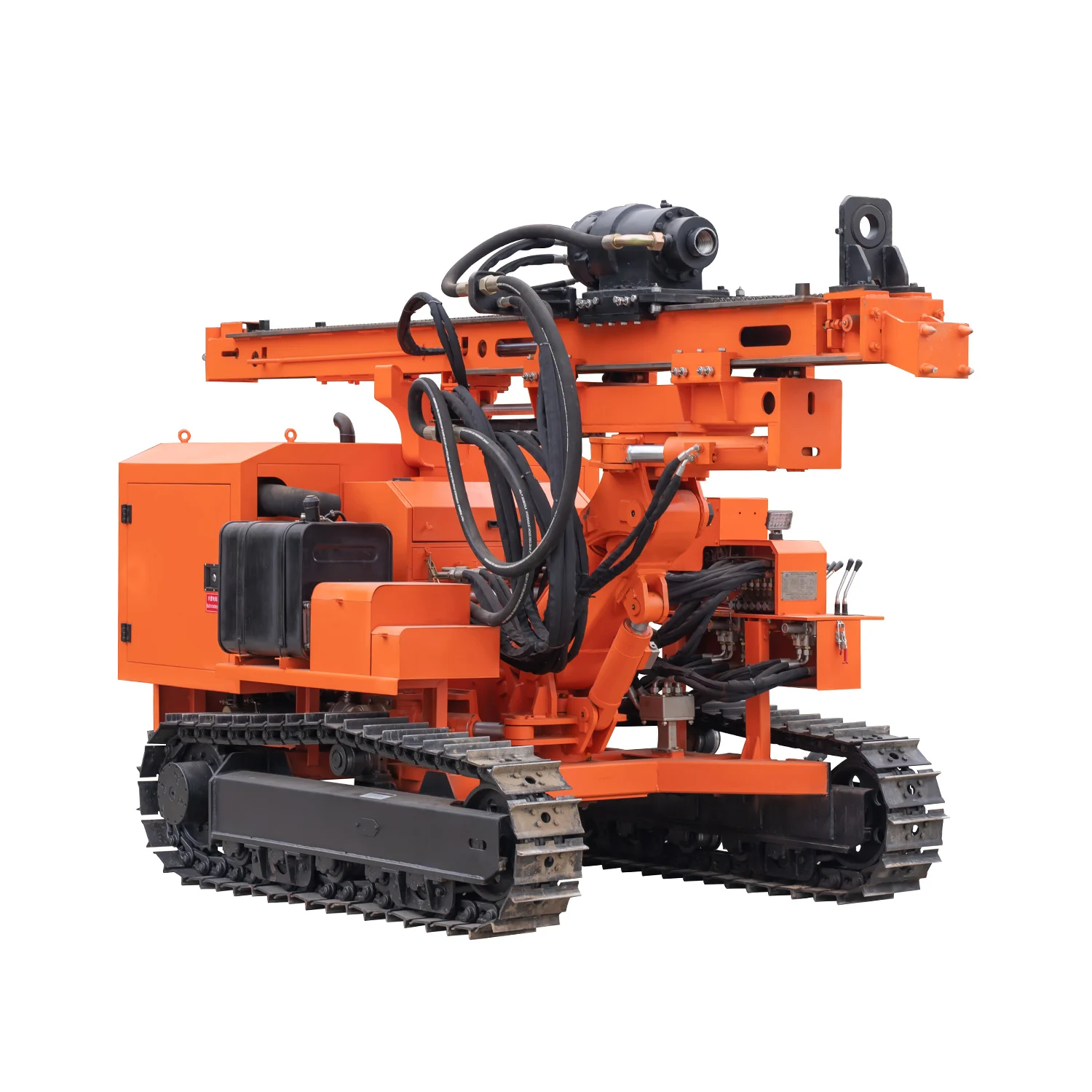 solar ground screw post install drill rigs pile driver