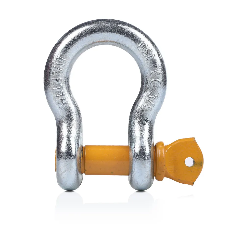 Alloy steel bow Shackle hot dip galvanized drop lifting marine bow shackle
