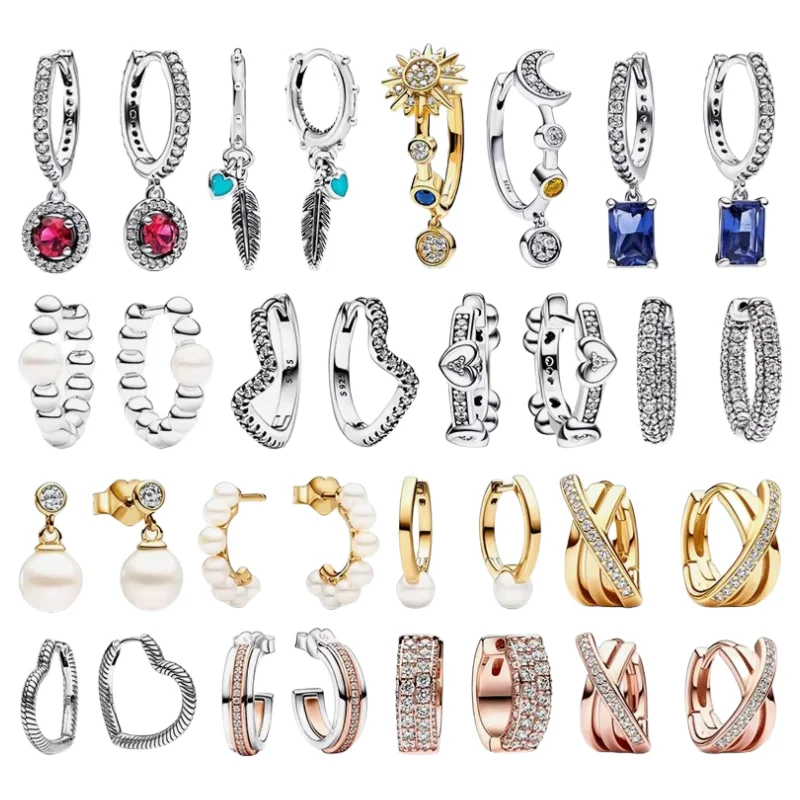 Серебряные 925 серьги-подвески в виде Солнца и Луны 2024 женщин новые серьги с рубином сапфиром для юбилейной вечеринки роскошные украшения подарок