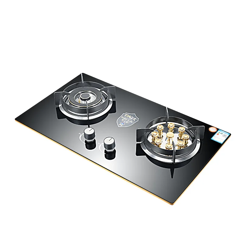 Hot selling gas cooker LPG smart gas cooktops glass top battery Ignition 2 burner gas stove for kitchen