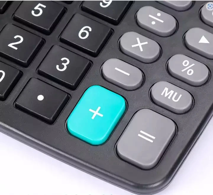 Factory Supply Original 12 Digit Dual Power Desk Real Solar Energy Cheap Two Power AA Battery Desktop Office Calculator