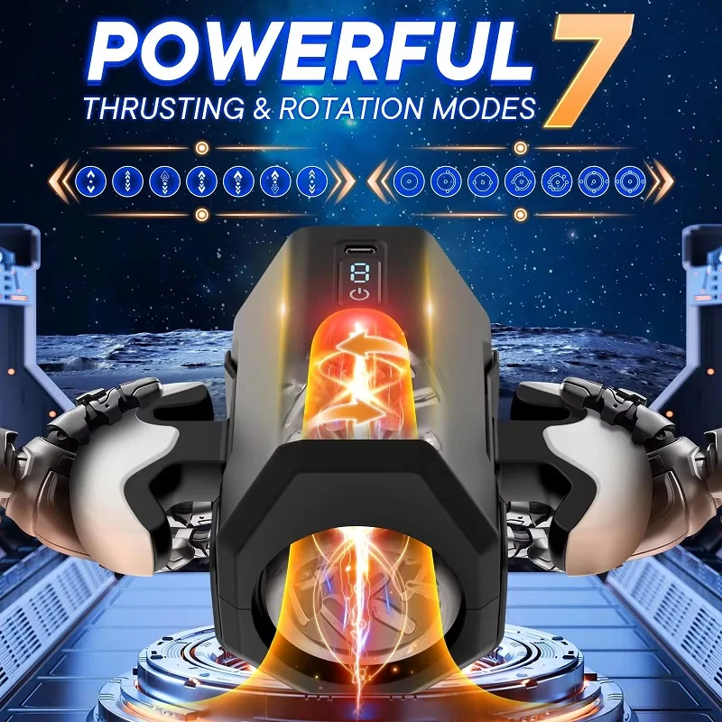 Open-ended Telescopic Masturbators Pocket Pussy Sex Toy Automatic Thrusting Male Masturbator for Men