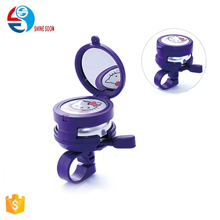 Mini Bicycle Bike Bell Kids Bike Ring Bell With Mini Mirror Alloy Ding Dong Lovely Bike Bicycle Bell