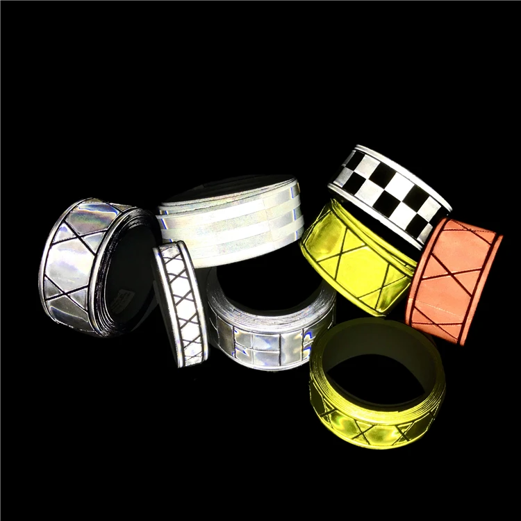 Lianxing EN20471 high light visibility pvc crystal lattice reflective tape reflector strip for traffic safety workwear uniform