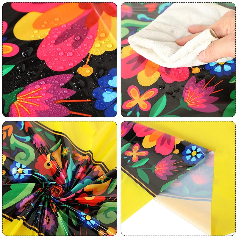 Factory Directly Cheap Price Custom Design Any Sized Vivid Color Mexican Decorations Tablecloth Table Cloth for Party