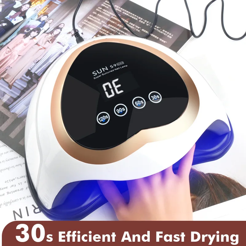 C446 SAFENG SUN S9 MAX Professional 220W UV Led Nail Lamp Nail Polish Fast Drying Nail Dryer Machine With 4 Timers