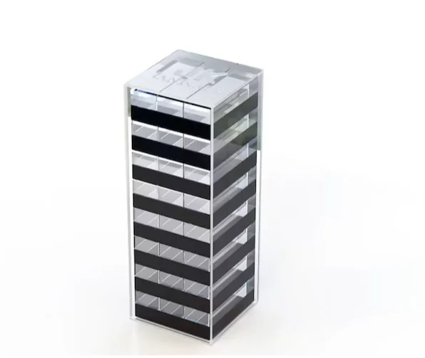 Factory wholesale custom 3D luxury acrylic stack tower puzzle transparent acrylic storage box