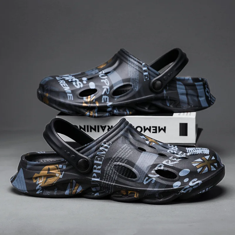 Eva Upper Men Slides Slippers Internet celebrity stepping on shit redtape shoes for men