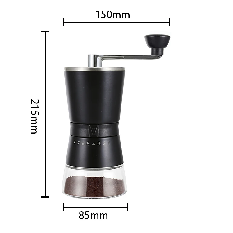 Portable Coffee Beans Grinder Stainless Steel Conical Ceramic Burr Hand Manual Coffee Grinder