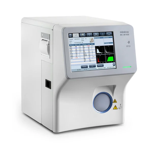Mindray BC-30vet Hematology Analyzer For Vet Animal CBC Test 3 Part Diff Blood Analysis More Accurate Built In Printer