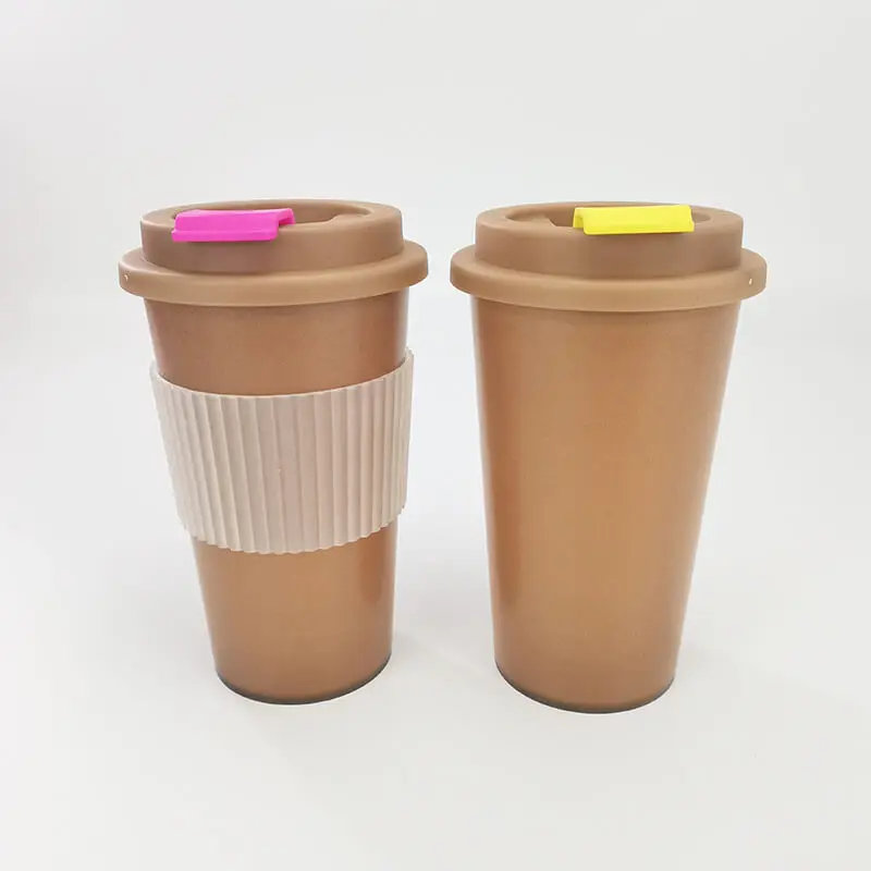 Wholesale hot sell biodegradable reusable eco-friendly bamboo fiber mug takeaway coffee cup