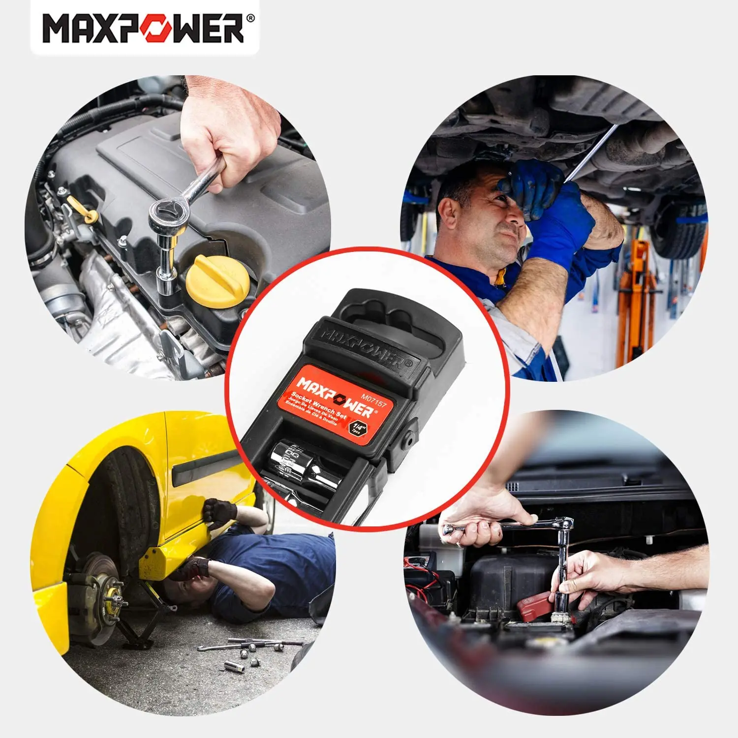  MAXPOWER 10 шт. набор гнезд dr 1/2 дюйма инструменты для