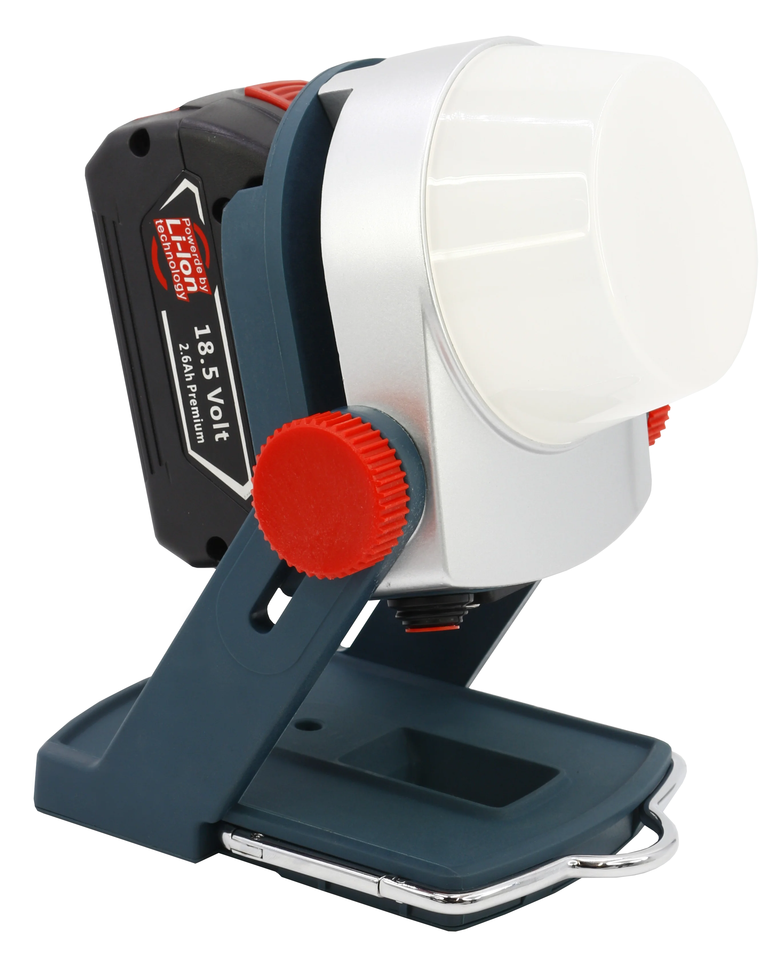 Portable mountable outdoor led battery lights with magnetic step dimming 18V lithium ion batteries recharge light