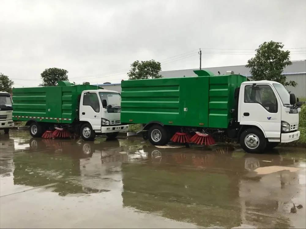 isuzu 130hp Street Cleaner Truck  5m3 Vacuum Road Sweeper Vehicle for sale
