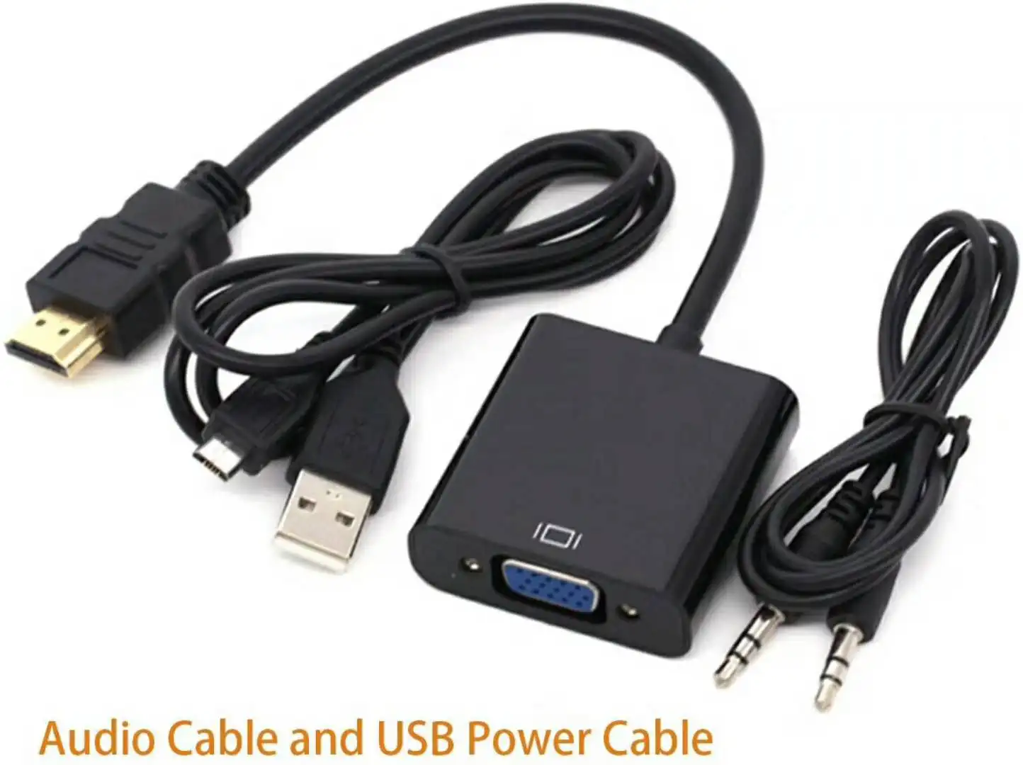 Male to Female 1080P HDMI to VGA Adapter Converter for Computer HDTV Laptop PC Monitor Projector