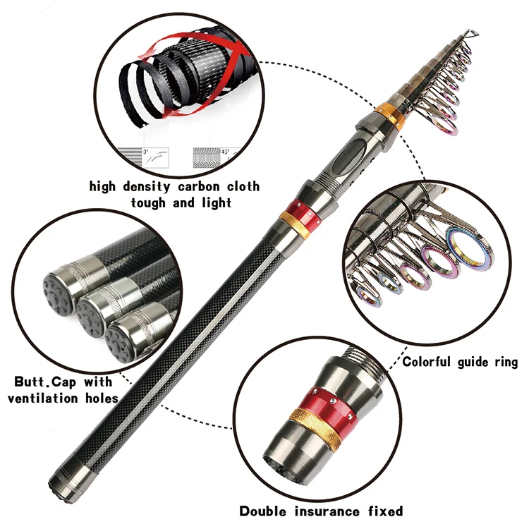 Factory wholesale Telescopic Rods low price fishing carbon fiber fishing rod telescopic genuine sea rod