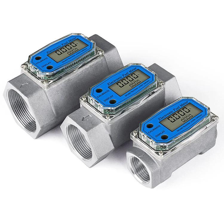 High-precision electronic digital turbine fuel flow meter for Water Diesel Kerosene Gasoline