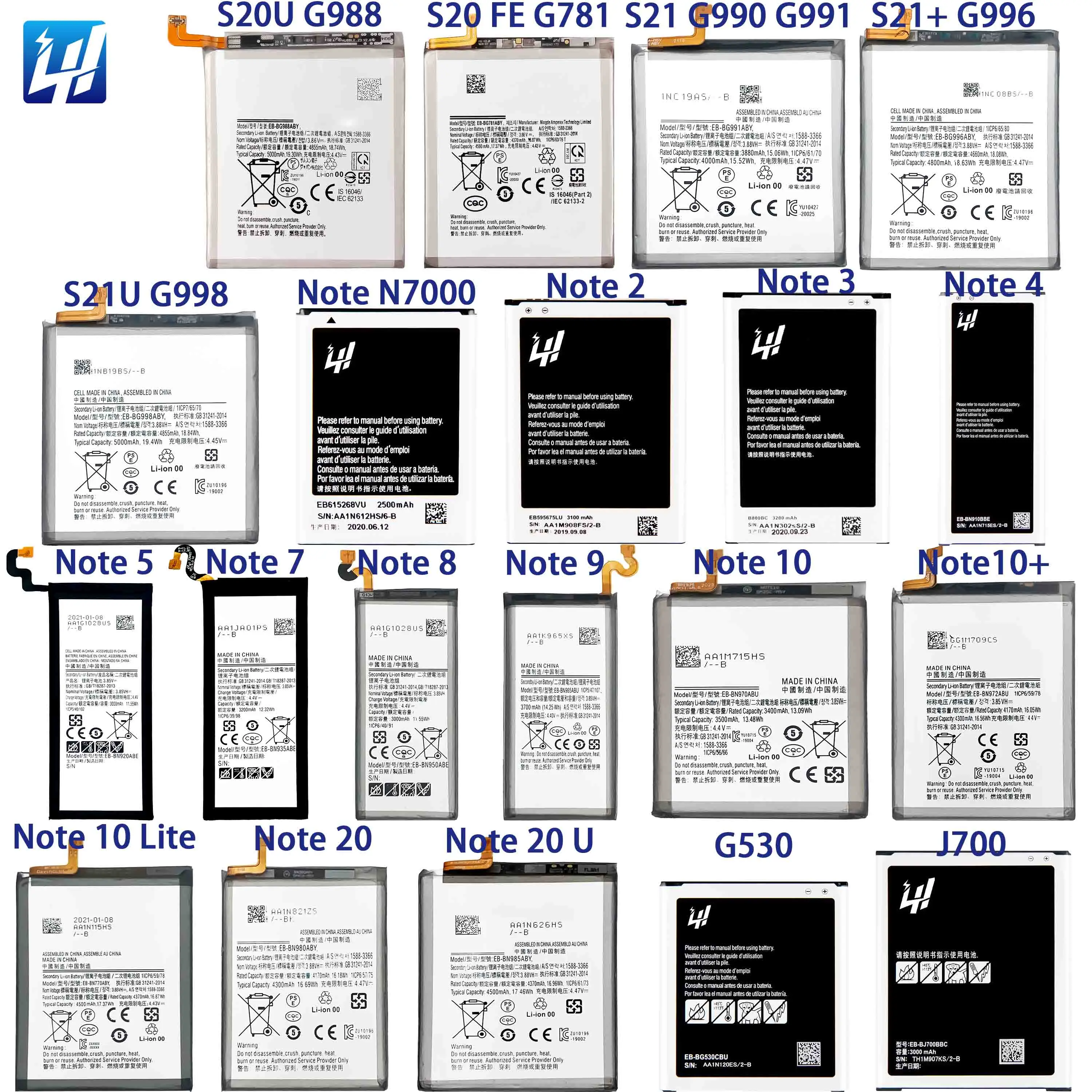 100% Original Li-ion Polyer Rechargeable battery for Samsung S20 S20ultra S20+ S20FE S21 S21+ S21Ultra S21FE battery