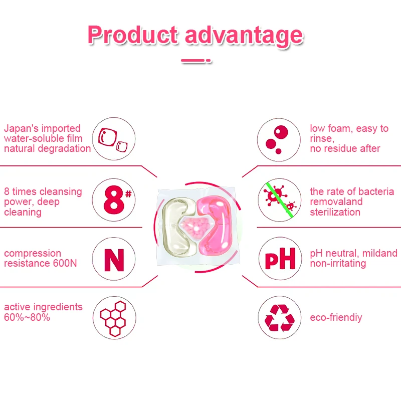 Good Quality Eco-Friendly Disposable Laundry Detergent Pods Lasting Scent Liquid Bleach Beads for Apparel Stain Removal