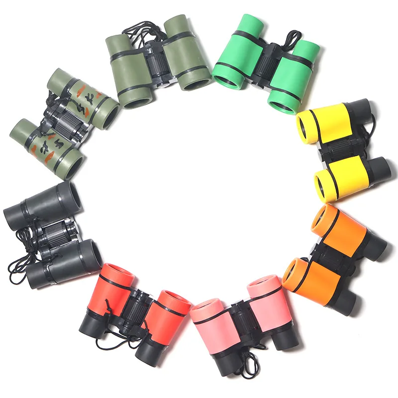 4x новый открытый Чистый резиновый захват нескользящий красочный игрушечный бинокль для детей телескоп