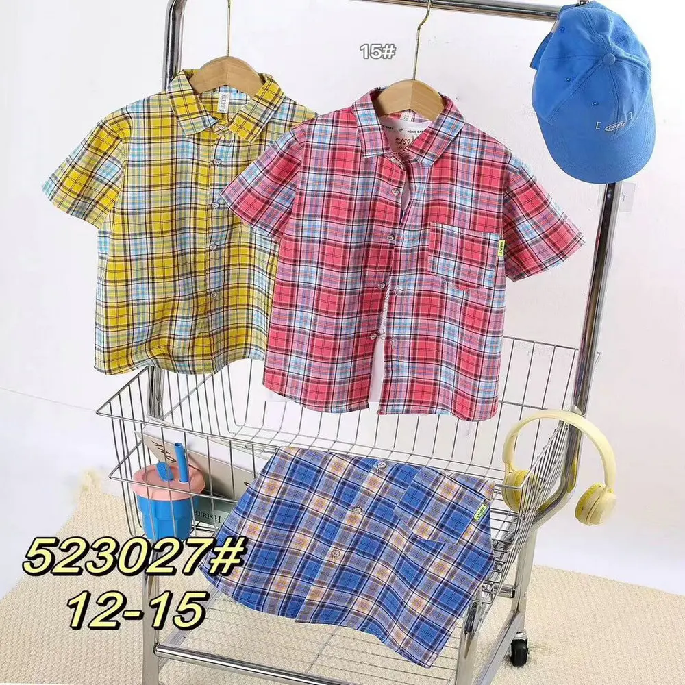 2.25 Dollar Model HMK019 Shirts Size 2-6 Years Wholesale Stock Children Boys Soft Material sports polo With Prints