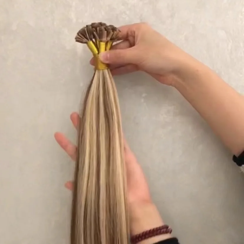 Double Drawn Raw Virgin Hair V U Flat Tip Pre Bond Flat Tips Human Hair Extension Cabelo