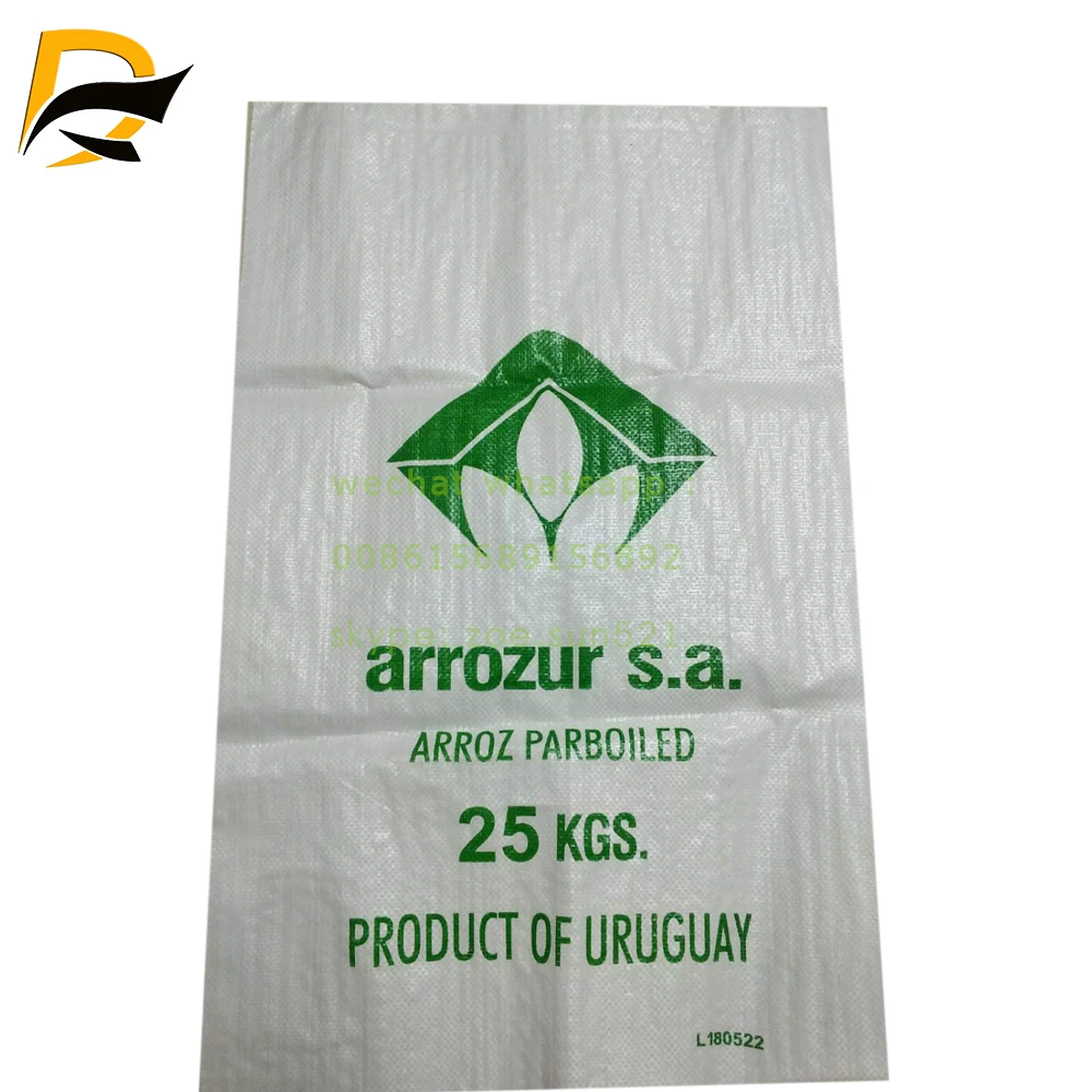 50 Kg 50lb Food Grade India Rice PP Woven Bags 40kg 50 Kg Colorful Polypropylene PP Virgin Woven Bag Sack